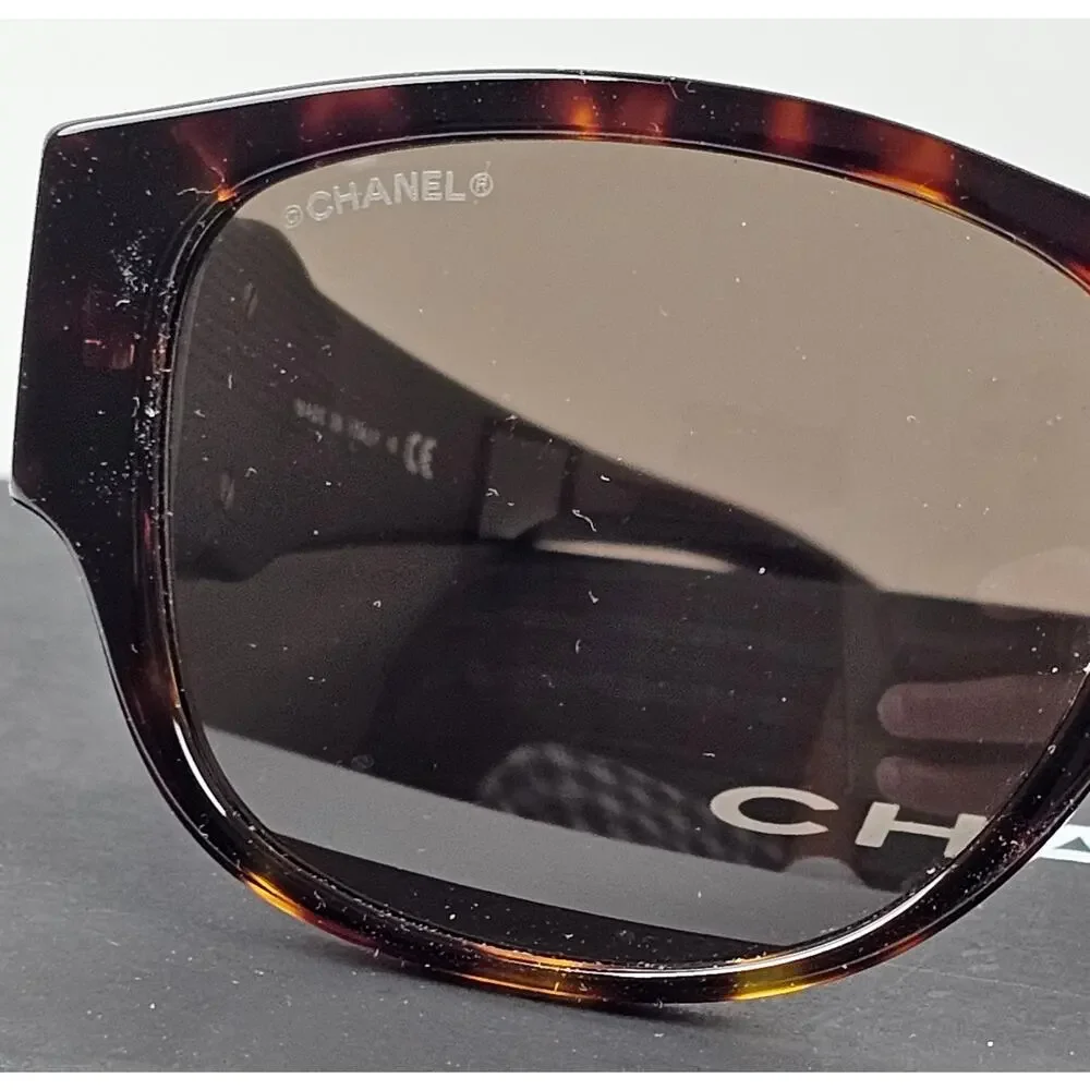 CHANEL Rectangle DARK HAVANA BROWN Sunglasses - Picture 7 of 8